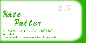 mate paller business card